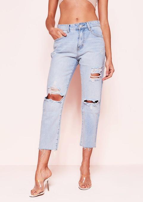 Annette Denim Light Wash Ripped Jeans