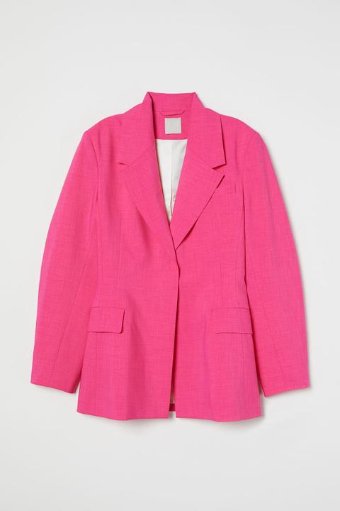 Blazer Cintré À La Taille - Rose