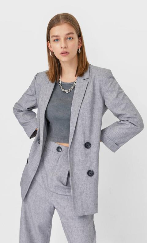 Blazer Abierta Doble Botonadura