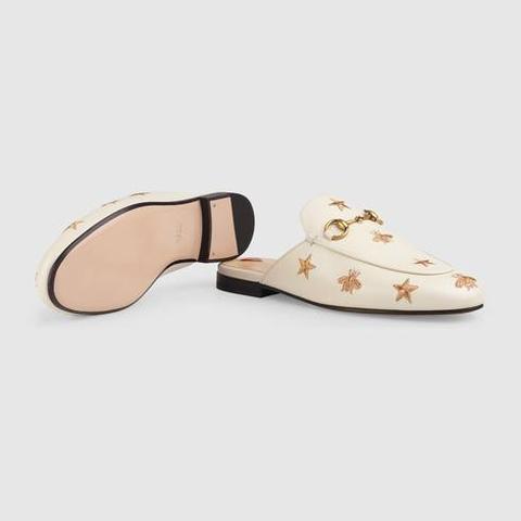 Princetown Embroidered Leather Slipper