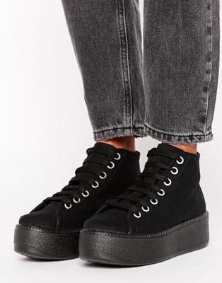 Asos - Divan - Scarpe Da Ginnastica Alte Con Suola Spessa - Nero