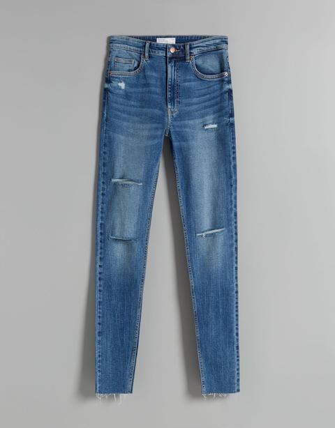 Jeans High Waist Rotos