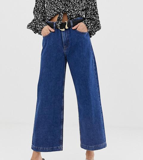 Falda Pantalón Vaquera En Azul Medio De Mango