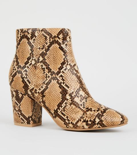snake print boots new look