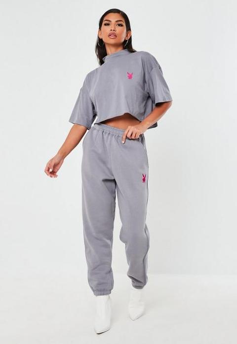 Playboy X Missguided Tall Grey Contrast 