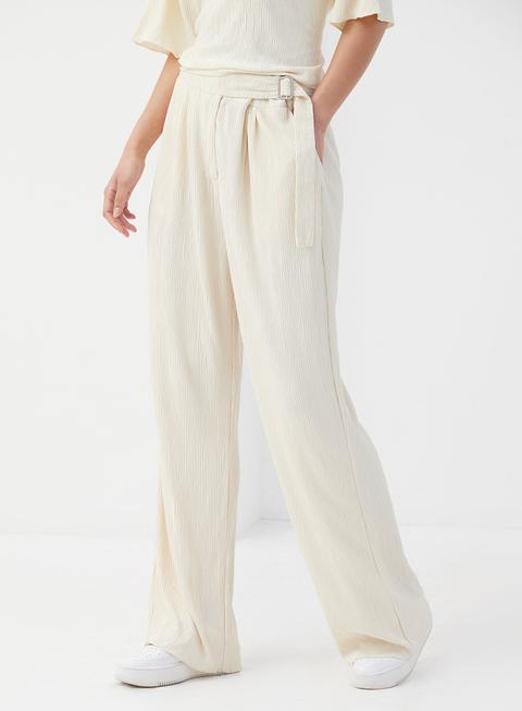 Lilibet Textured Relaxed Trouser Cream