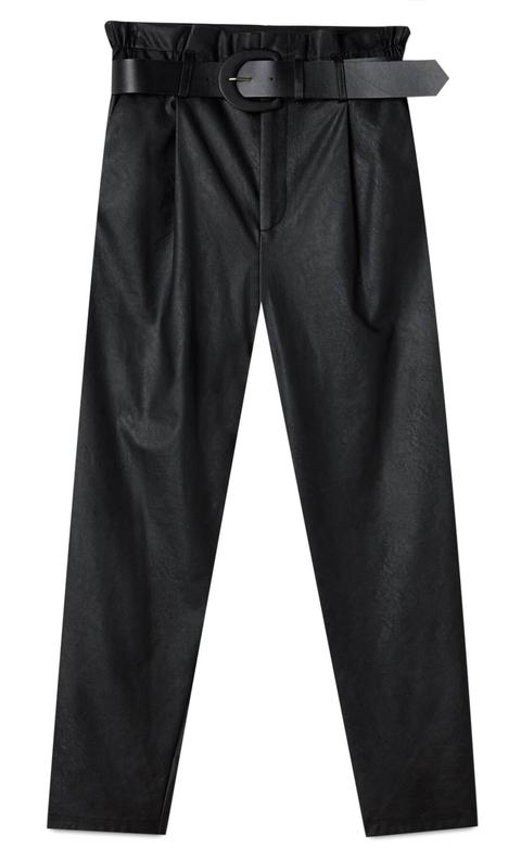 Pantalon Paperbag Efecto Piel
