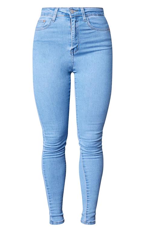 Prettylittlething L30 Light Wash 5 Pocket Skinny Jeans