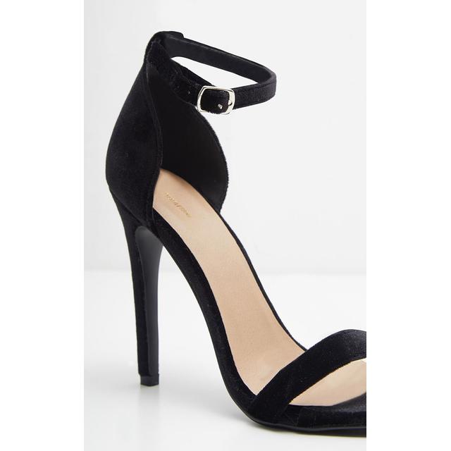 Clover Black Velvet High Heels, Shoes