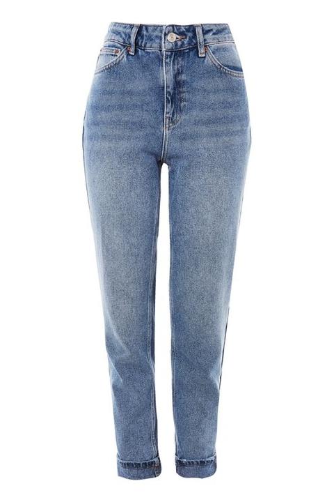 Moto Mid Blue Mom Jeans