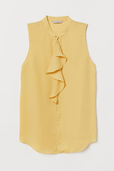 H & M - Camicetta Senza Maniche - Giallo