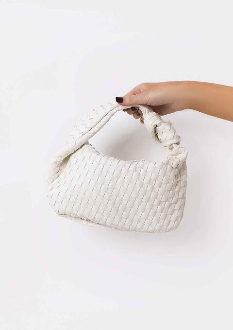 Melissa Cream Knotted Shoulder Bag