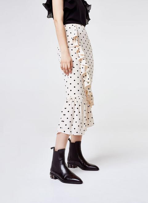 Polka Dot Skirt With Ruffles