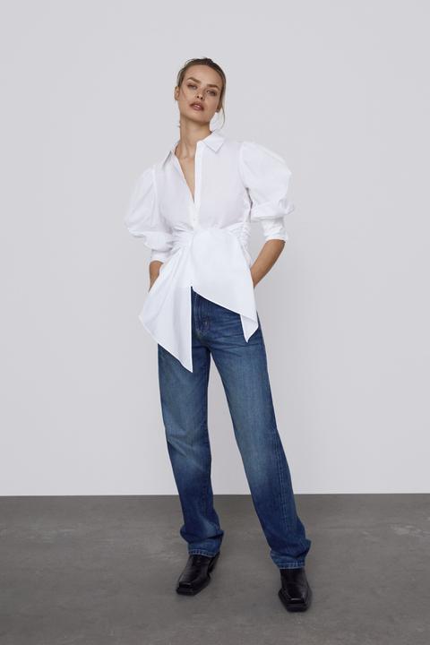 Voluminous Poplin Blouse