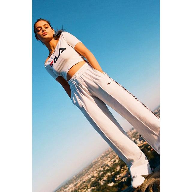 Fila Laura White Wide-leg Track Pants 