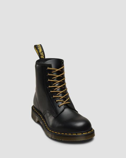 doc martens brown yellow laces