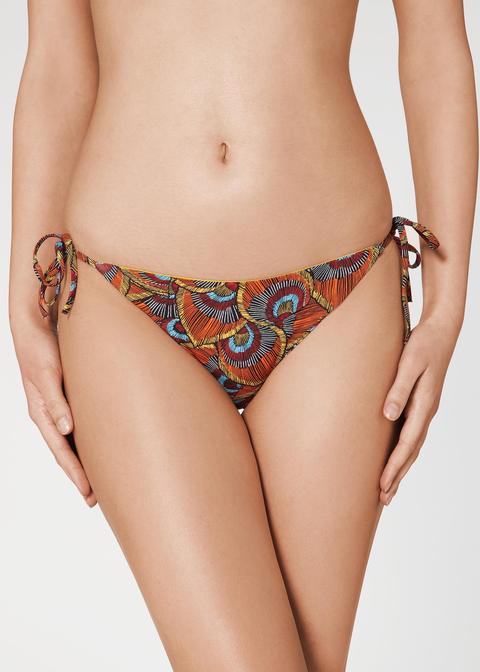 Bikini Bottom Con Piume E Fiocco Nadia