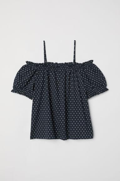 H & M - Top A Spalle Scoperte - Blu