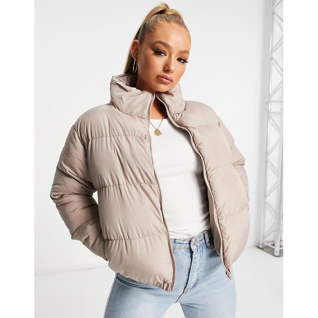 brown puffer jacket asos