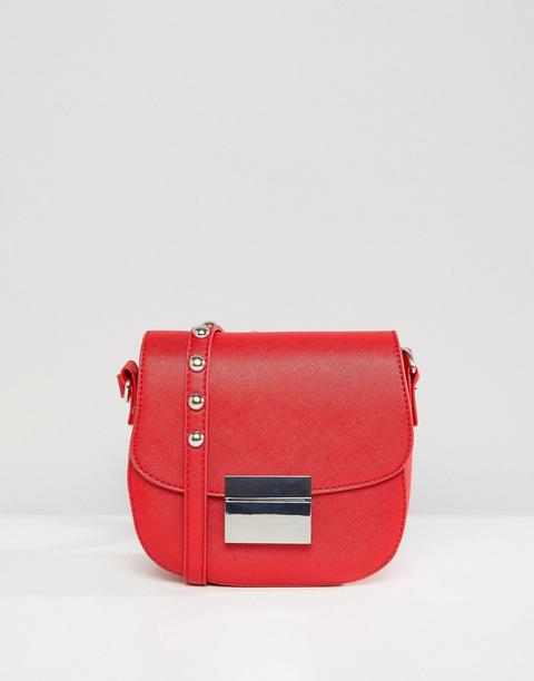 Bershka - Borsa A Tracolla Con Borchie - Rosso