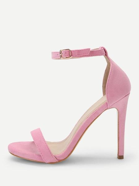 Tacones De Aguja Tobilleros Con Banda Única