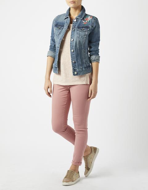 Doli Floral Embroidered Denim Jacket