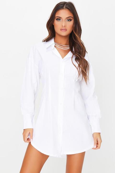 White Button Up Shirt Dress