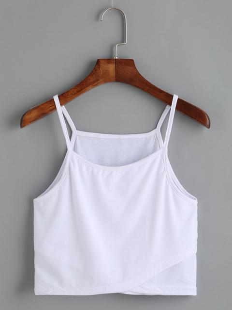 Top Tirante Fino Crop - Blanco