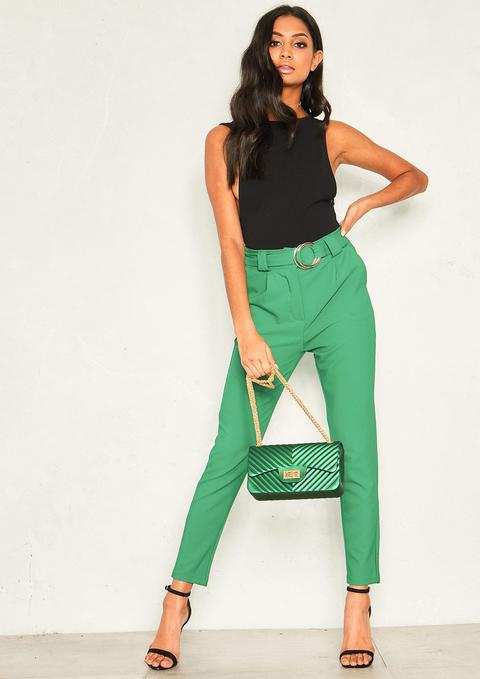 Ellen Green Belted Cigarette Trousers