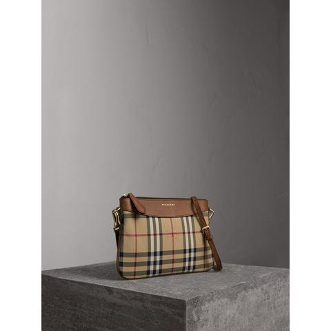 Horseferry Check And Leather Clutch Bag