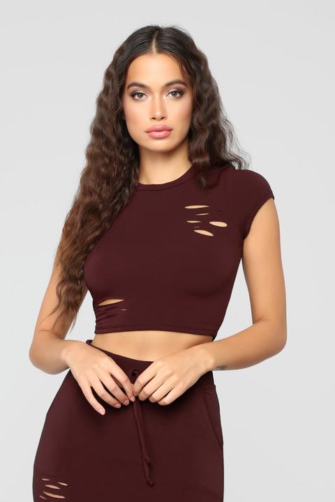 Casual Lover Top - Burgundy