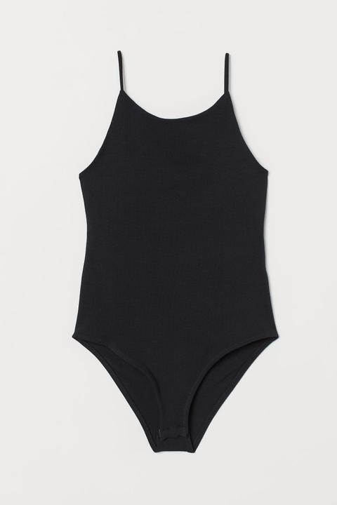 Body Con Tirantes Finos - Negro