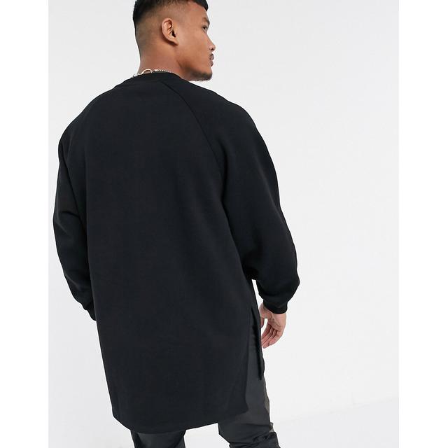 Asos Design Oversized Super Longline Sweatshirt With Side Splits