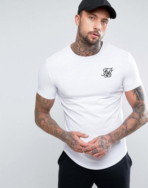 Camiseta Ajustada Blanca De Siksilk