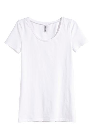 H & M - Jersey Top - White