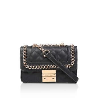 Carvela Women's Cross Body Bag Black Quilted Bailey