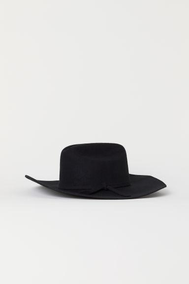 H & M - Cappello In Feltro Di Lana - Nero