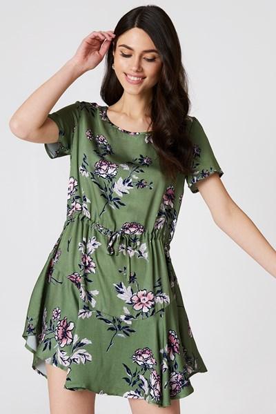 Minkpink Wanderer Circle Frill Dress - Green