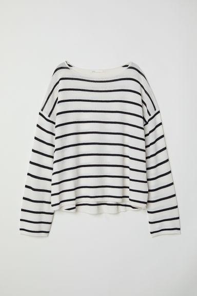 H & M - Jersey En Punto Fino - Blanco