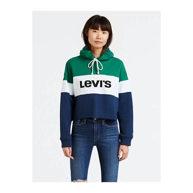 levi's raw cut cb crop hoodie
