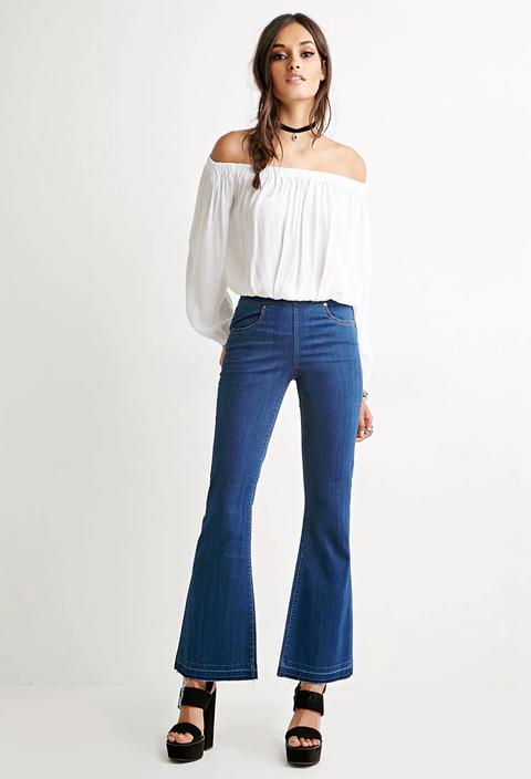 Fray Flared Jeans