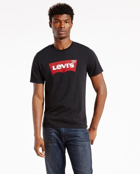 Levi's Camiseta De Hombre Negra De Manga Corta El Corte 21 Buttons