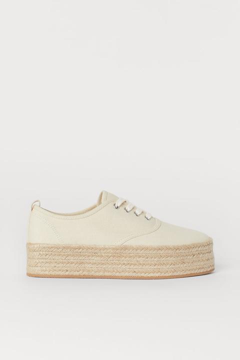 H & M - Sneakers Con Plateau - Bianco