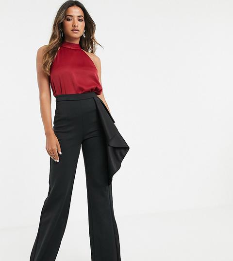 Pantalones Negros De Pernera Ancha De Talle Alto Exclusivos De True Violet