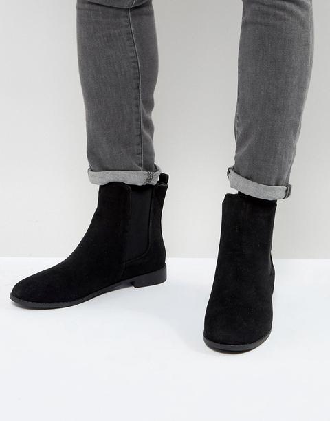 Brave Soul Chelsea Boots In Black - Black