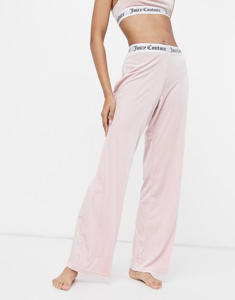 Pantalones Confort Rosas De Pernera Ancha De Juicy Couture (parte De Un Conjunto)