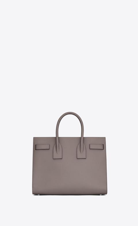 Small Sac De Jour Bag Grigio Nebbia In Pelle Martellata