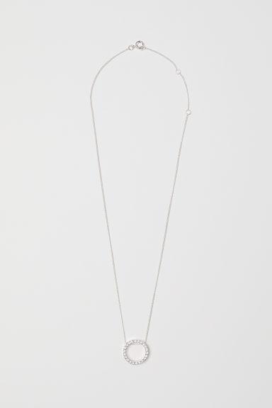 H & M - Collar Con Colgante - Plata