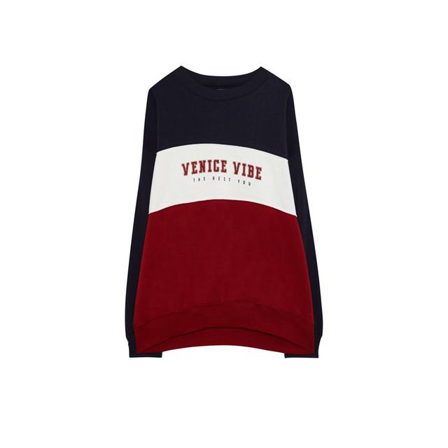 Sudadera Sporty Texto Venice Vibe de Pull and Bear en 21 Buttons