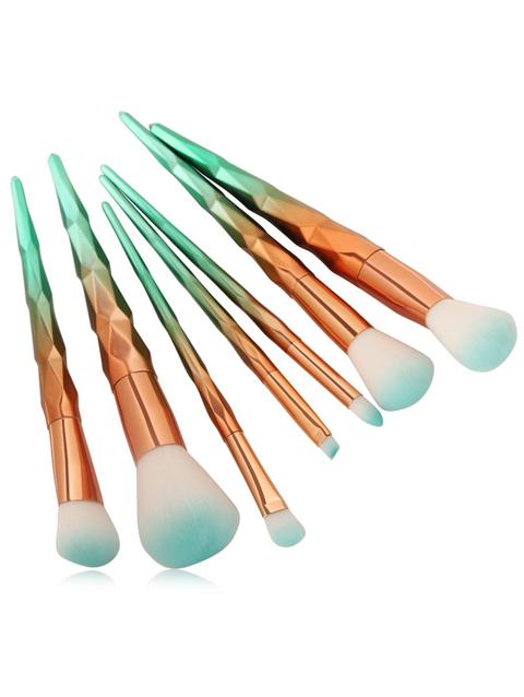 7pcs Gradient Color Unicorn Conical Makeup Brushes Set